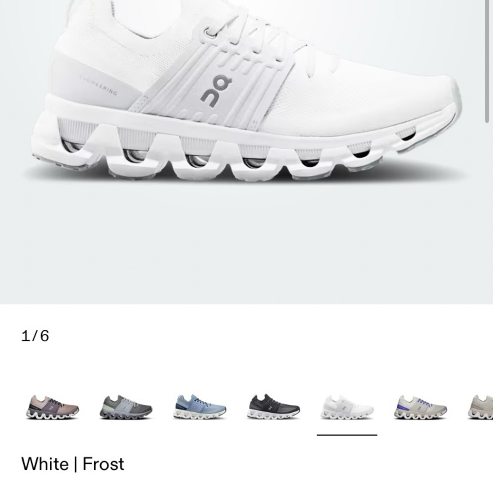 NEW Women On Cloud Swift 3 White Frost Running Shoes Sneakers Size 10